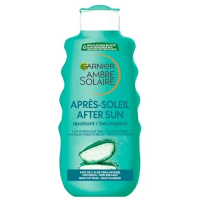 Abbildung von Garnier After Sun Lotion, Kühlende und Beruhigende Bodylotion mit Aloe Vera, Ambre Solaire Feuchtigkeits Milch, 1 x 200 ml