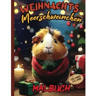 Abbildung von Weihnachts Meerschweinchen Malbuch für Kinder Alter 4 8 Jahre: Coole zum Ausmalen Mädchen und Jungen