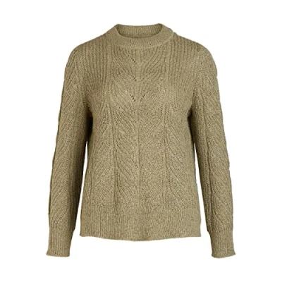 Abbildung von Object Women&#039;s OBJNOVA Stella L/S Knit NOOS Pullover, Sage/Detail:Melange, M 23030186