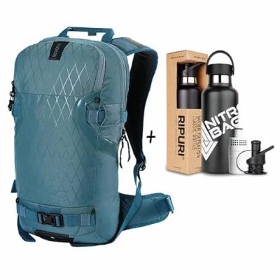 Abbildung von Nitro, ROVER 14 SET mit Ripuri 600 ml Flasche &amp; Filter, Snowboardrucksack Tourenrucksack Bikerucksack, 14L, ARCTIC
