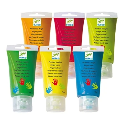 Abbildung von DJECO Fingerfarbe 6 große Tuben mit Fingerfarben (6 x 75ml)