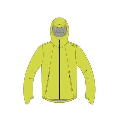 Abbildung von CMP Herren 2 Lagen Jacke mit fester Kapuze, Limette, 50