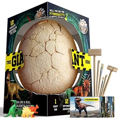 Abbildung von Dr. Daz Dinosaurier Ausgrabung Groß Ei Spielzeug für Kinder Dino Eier Ausgraben Geburtstag Party Set Kindergeburtstag Gastgeschenke Jungen Ab 6 7 8 9 10 Jahre