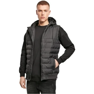Abbildung von Build Your Brand Men&#039;s BY046 Bubble Vest Bubble, blk/blk, M