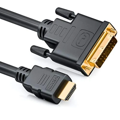Abbildung von deleyCON 3,0m HDMI zu DVI Kabel D I High Speed 3D Ready Adapterkabel 1080p FULL HD HDTV Beamer Laptop Monitor TV Schwarz