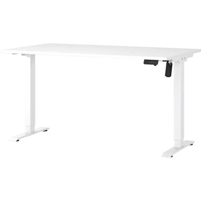 Abbildung von Germania Schreibtisch 8023 84, in Weiß, elektr. höhenverstellbar, 140 x 119 80 cm (BxHxT)