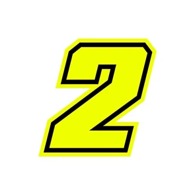 Abbildung von 4R Quattroerre.it 13382 Nummer Racing 2 Moto GP, Fluogelb, 10 x cm