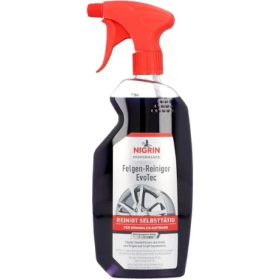 Abbildung von NIGRIN EvoTec Felgenreiniger, 750 ml, selbstaktiver Reiniger für alle Felgen, säurefrei, mit Wirk Indikator