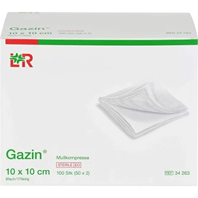 Abbildung von Gazin Mullkompressen 10x10 cm steril 8fach 50X2 St