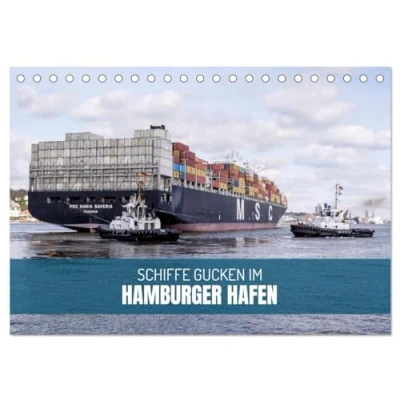 Abbildung von Schiffe gucken im Hamburger Hafen (Tischkalender 2025 DIN A5 quer), CALVENDO Monatskalender