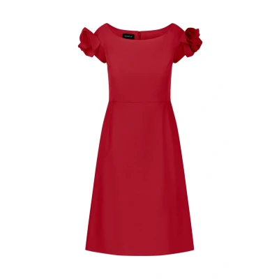 Abbildung von APART Cocktailkleid mit sehr weiten Ausschnitt, rot, 40