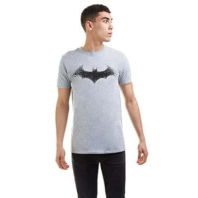 Abbildung von DC Comics Herren Batman Bat Logo T Shirt, Grau (Grey Heather Hgy), L EU