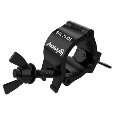 Abbildung von Audibax ACP 354075BK Klaue für Truss mit Durchmesser 35 40 mm, Haken Einer maximalen Belastung von 75 kg, Klemme Bühnenlichter, zur Befestigung des beweglichen Kopfes