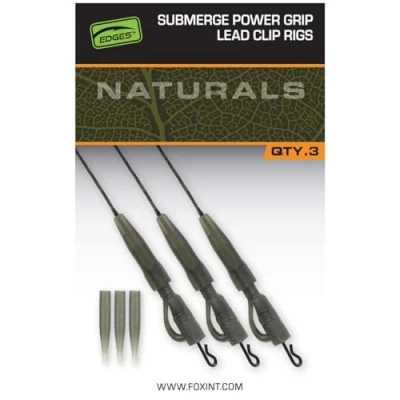 Abbildung von Fox Naturals Sub Power Grip Lead Clip Leaders 30lb (3 Stück) Karpfen Vorfächer