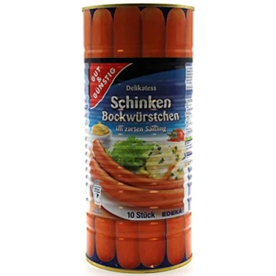 Abbildung von Gut &amp; Günstig Delikatess Schinken Bockwürstchen, 3er Pack (3 x 900g)