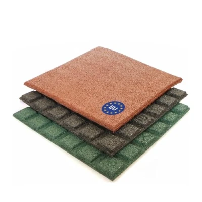 Abbildung von Gartenpirat Fallschutzmatte 50x50 cm Stärke 43 Kinder Spielplatz mm Farbe rot nach EN 1177:2008