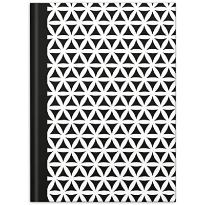 Abbildung von 4 x RNK Notizbuch &#039;black &amp; white Flowers&#039; A5 dotted 96 Blatt