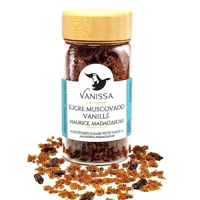 Abbildung von Vanissa Brauner Muscovado Zucker mit Vanille Rohrzucker &amp; 80 Gramm