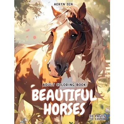 Abbildung von Adult Coloring Book: Beautiful Horses: Relaxing and Stress Relief Animals
