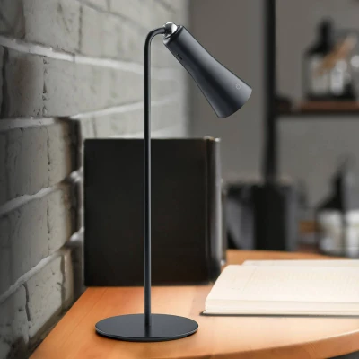 Abbildung von Reality Leuchten LED Tischleuchte Maxi R52121132, Metall Schwarz matt, inkl. 2 Watt LED, Akku, Dimmer
