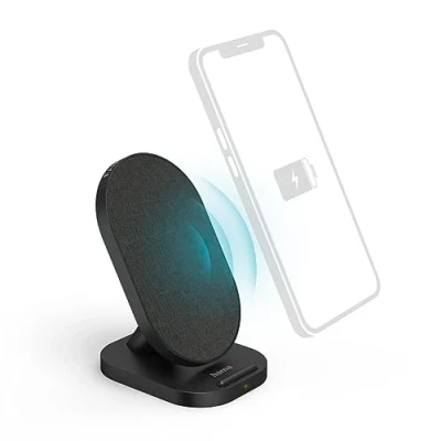Abbildung von Hama Wireless Charger, induktive Ladestation, 10W (Qi Handy Schnellladegerät, Fast Charge, kabellos laden, Induktions Ladegerät) schwarz