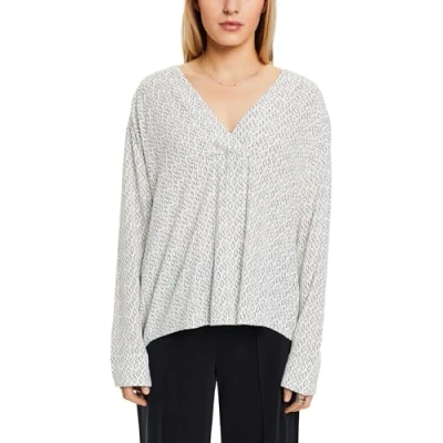 Abbildung von Esprit V NECK Bluse, Damen, Größe: 42, Off white