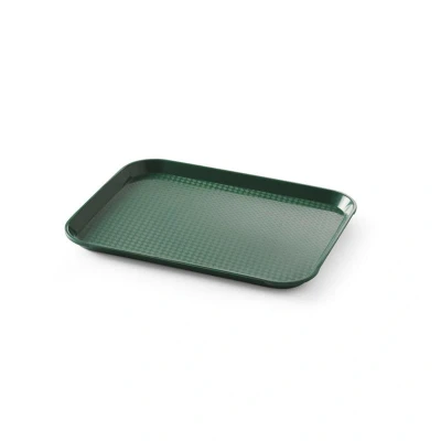 Abbildung von HENDI Serviertablett 26,5 x 34,5 2 cm eckig PP Kunststoff stapelbar dunkelgrün Plastik, Gastro Tablett kaufen