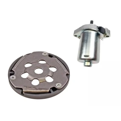 Abbildung von Anlasser Motor E Starter + Anlasserfreilauf Set für Yamaha Aerox Jog R Neos Slider, MBK Nitro Mach G Neos, Malaguti F12 F15, Aprilia SR 50 Minarelli