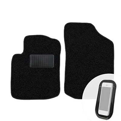 Abbildung von moto MOLTICO Vorne Fußmatten Auto Velours Autoteppiche Schwarz Automatten Set 2 teilig passend für Citroen C2 2003 2009