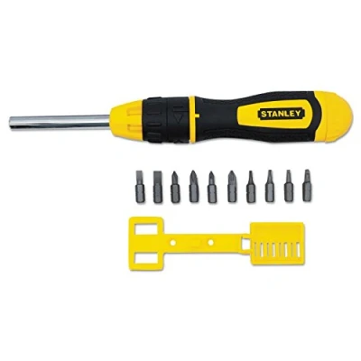 Abbildung von Stanley Multi Bit Ratschenschraubendreher Set 11 teilig, 279 mm, 99 277 g, 10 Stück(e)