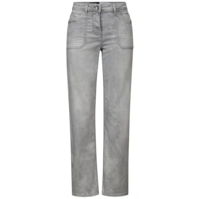 Abbildung von Street One WIDE LEG Flared Jeans, Damen, Größe: 29x28, Grau