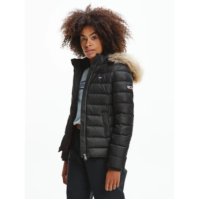 Abbildung von Tommy Jeans Basic Daunenjacke, Damen, Größe: XS, Black