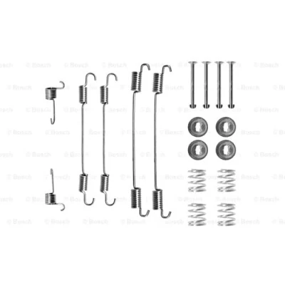 Abbildung von BOSCH 1 987 475 255 Zubehörsatz, Bremsbacken mit Feder PEUGEOT: 207 Schrägheck, 406 Kombi, Limousine, CITROËN: C3 III, C Elysée Limousine