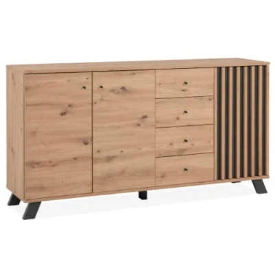 Abbildung von Finori Sideboard in Artisan Oak / Anthrazit (BxHxT: 160x85x40 cm)