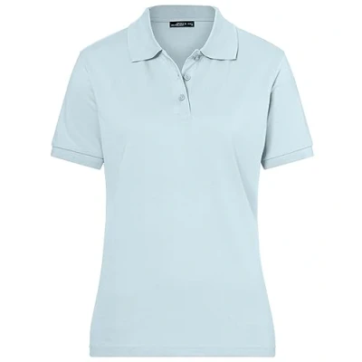 Abbildung von James &amp; Nicholson Damenpolo Classic Feines Piqué Poloshirt mit gestrickten Bündchen Farbe: Light Blue Grösse: L