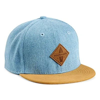 Abbildung von Soulbuddy Kinder Cap Unisex Kinderkappe Schirmmütze für Jungen &amp; Mädchen Trendiger Sonnenhut Outdoor Freizeit Hellblau Größe S