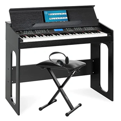 Abbildung von FunKey Digitalpiano DP 61 III Tasten Keyboard im Design (inkl. Keyboardbank &amp; Kopfhörer, 3 St., Spar Set), 300 verschiedene Sounds und Rhythmen Begleitautomatik