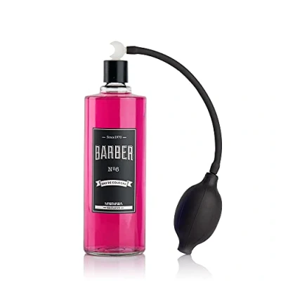 Abbildung von BARBER MARMARA No.6 Eau de Cologne Herren mit Ballpumpe Zerstäuber im Glas Flacon 1x 500ml After Shave Men Duftwasser Rasierwasser Männer Erfrischt kühlt Barbershop Spray Body