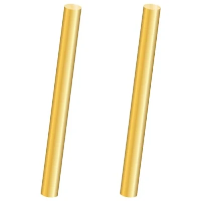 Abbildung von LAVMHAB Messingstab 8mm x 200mm, Massive Runde Messingstangen für DIY Handwerk (2 Stück)