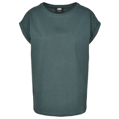 Abbildung von Urban Classics Extended Shoulder Tshirt basic, Damen, Größe: Large, Bottlegreen