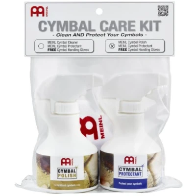 Abbildung von Meinl Cymbals MCCK MCP Becken Pflegeset mit 250ml Politur und Oberflächenversiegelung inklusive gratis Paar Handschuhe
