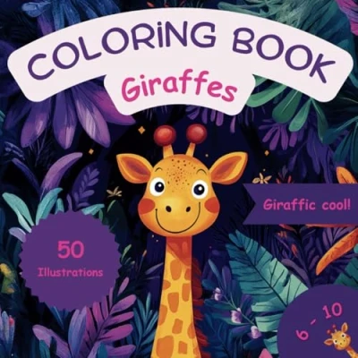 Abbildung von coloring Book giraffes 50 cheerful and lovingly designed pages for children who love