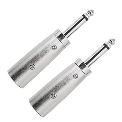 Abbildung von Create idea 2 x 3 polige XLR auf 1/4 Zoll Adapter, Stecker 6,35 mm Klinkenstecker, Monobuchse, Konvertierungsstecker für Mikrofon, Audio