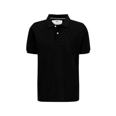 Abbildung von FYNCH HATTON Poloshirt Piquê aus Baumwolle mit Brusttasche Schwarz 4XL