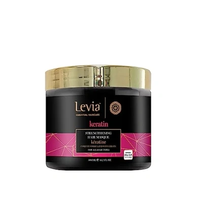 Abbildung von Levia Keratin Stärkende Maske Nährt, verdichtet und schützt Stärkt die innere Faser des Haares Erleichtert das Glätten Alle Haartypen 500ml