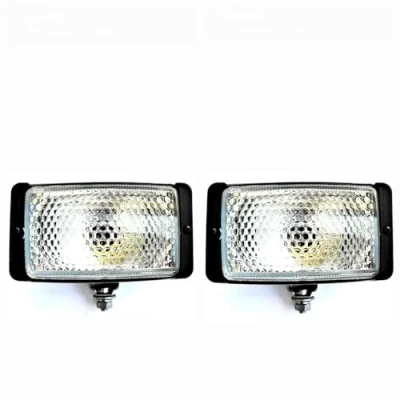 Abbildung von MelTruck® 2x Arbeitsscheinwerfer Arbeitsleuchte 12V 24V Halogen Zusatzscheinwerfer LKW mit Glühbirnen