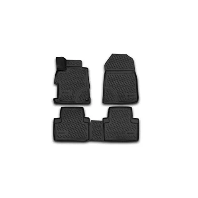 Abbildung von Element 3D Gummimatten Passgenaue Fußmatten Honda Civic 4D 2012 2015 Limousine 4tlg, Schwarz