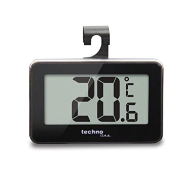 Abbildung von TechnoLine® WS 7012 Gefrier &amp; Kühlschrankthermometer schwarz, silber