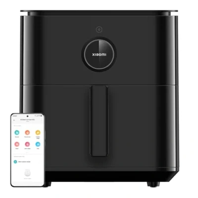 Abbildung von Xiaomi Heißluftfritteuse 6,5L XXL Smart Air Fryer Heissluft Fritteuse, 11 Programmen, Vorheizen&amp;Warmhalten, Shake Modus, Diät Funktion, Antihaftbeschichtung, 100 Rezepte, OLED Screen, ohne Öl, Schwarz