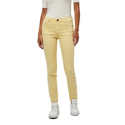 Abbildung von Desires Lola Garment Dye Midwaist Damen Jeans Größe 27 Gelb Stretch Mittel Tailliert Jeanshose Mit Enger Passform Allseitige Hose Taschen